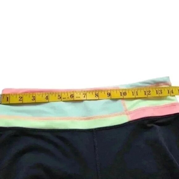 Lululemon Run: Inspire Crop II Black / Quilt Vintage Neon Black Green Pink Women - Picture 13 of 15